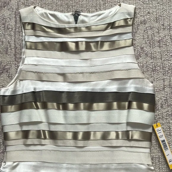 NWT Alice + Olivia Striped Ribbon Dress - Picture 3 of 9